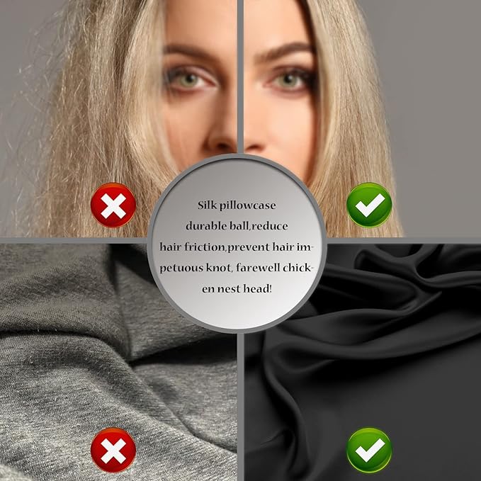 Silk Pillow Cases 2 Pack, Soft Breathable and Sliky Queen Size Pillow Cases Set - Image 5