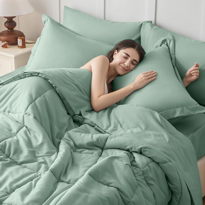 JOLLYVOGUE King Comforter Set, Ultra-Soft Bed in a Bag King Size 7 Pieces - Image 6