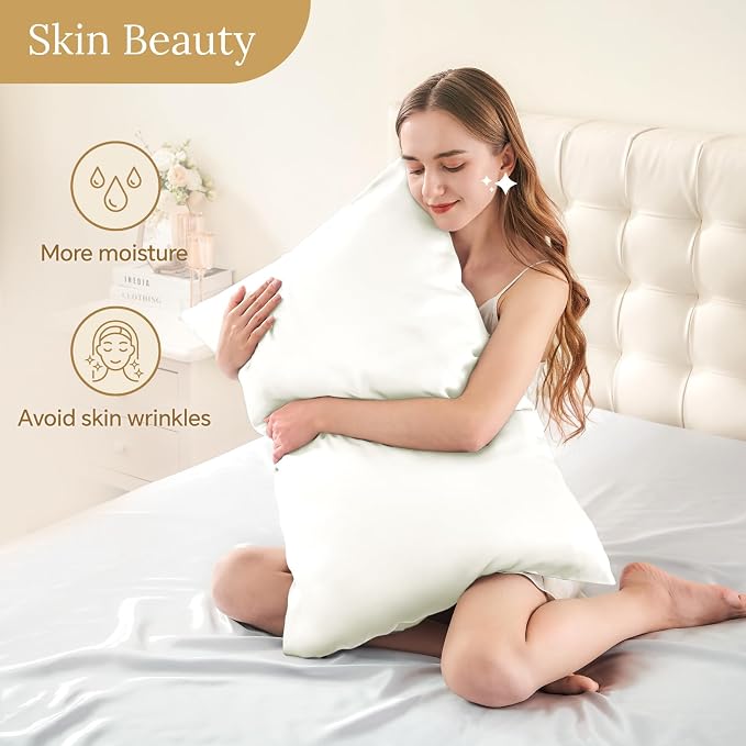 INFIIXSO Silk Pillow Cases 2 Pack Standard Size, Ultra Smooth & Soft Mulberry - Image 3