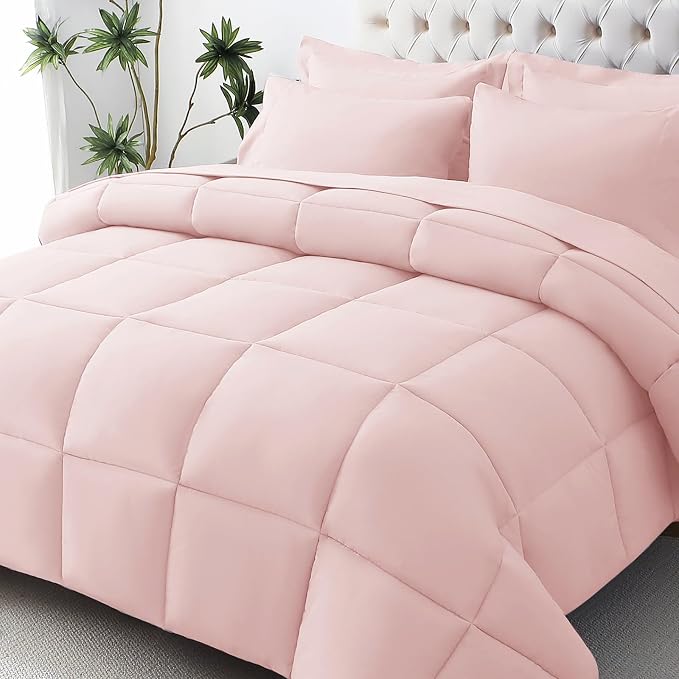 JOLLYVOGUE Full Comforter Set, Ultra-Soft Bed in a Bag Full Size 7 Pieces by JOLLYVOGUE