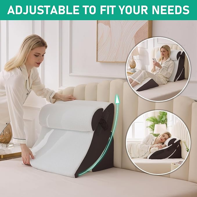 4PCS Wedge Pillow Set for After Surgery, Orthopedic Bed Wedge Pillow for Back - Image 4