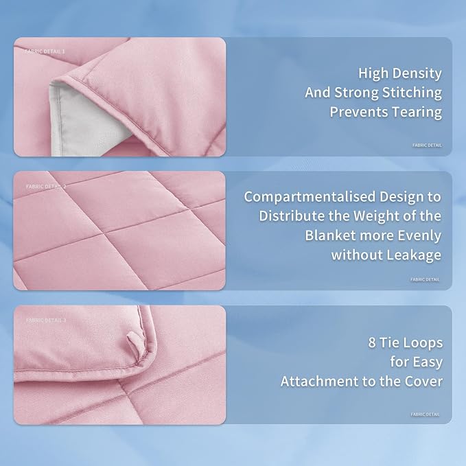 Topcee Weighted Blanket Soft Cooling Heavy Blanket Sleeping, Apply to 190-210 - Image 7