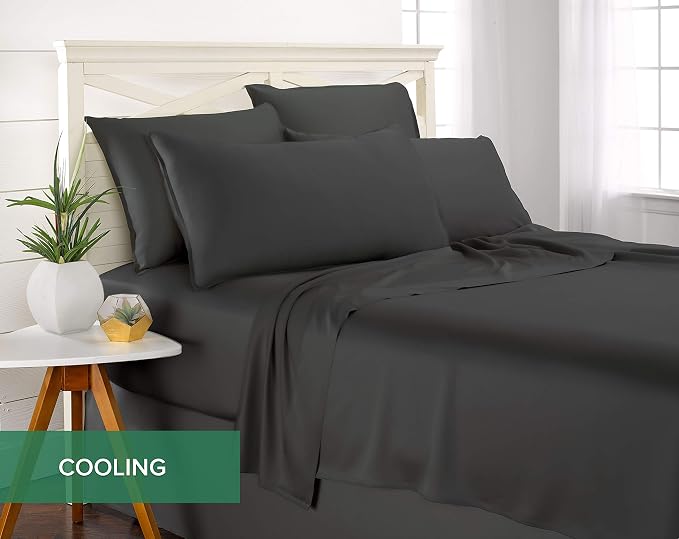 Pure Bamboo Twin Sheets, Genuine 100% Organic Viscose Derived from Bamboo Bed - Image 5