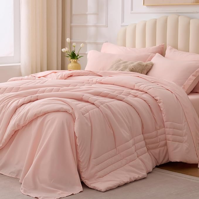 Twin XL Comforter Set Pink by Velorose