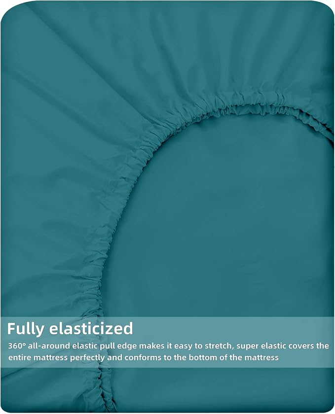 HBHLFZ Twin XL Fitted Sheet Only, Soft Breathable Bottom Sheet - Image 5