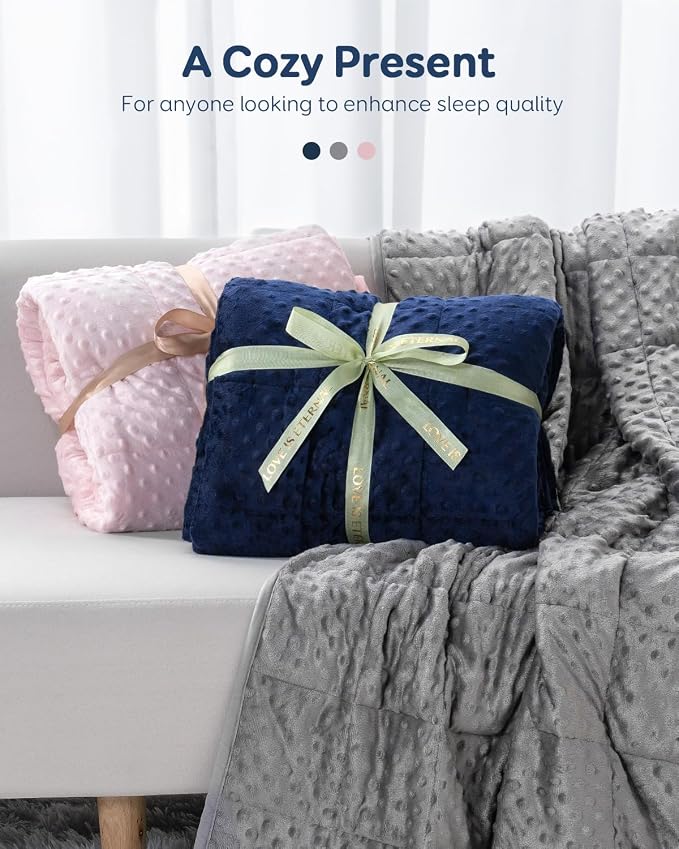 Kivik 20 lbs Weighted Blanket for Adults, Minky Dot Cooling Heavy Blankets Throw - Image 7