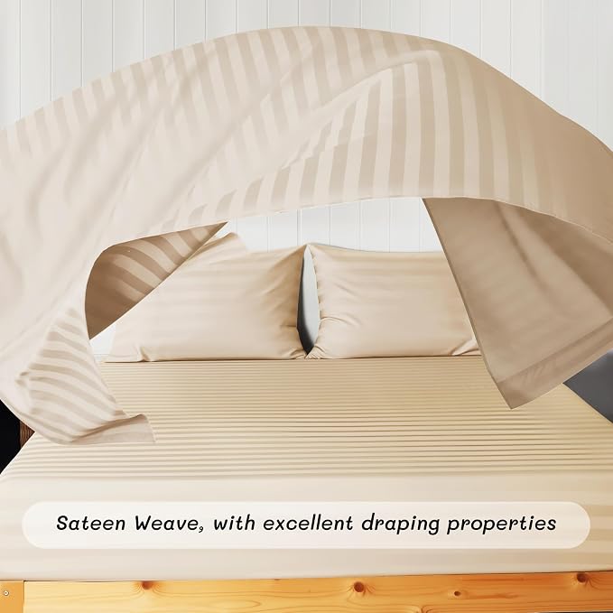 Cotton Flat Sheets Only, 600 TC 100% Cotton Flat Sheet Top Sheet Only, Cal King - Image 9