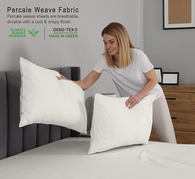 RUVANTI 100% Cotton Sheets – Twin XL Size Percale Bedding, Cooling & Breathable - Image 3