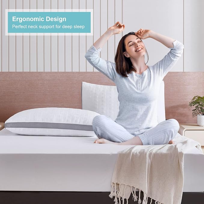 Meoflaw Cooling Pillows Body Size, Shredded Memory Foam Bed Pillows - Image 6