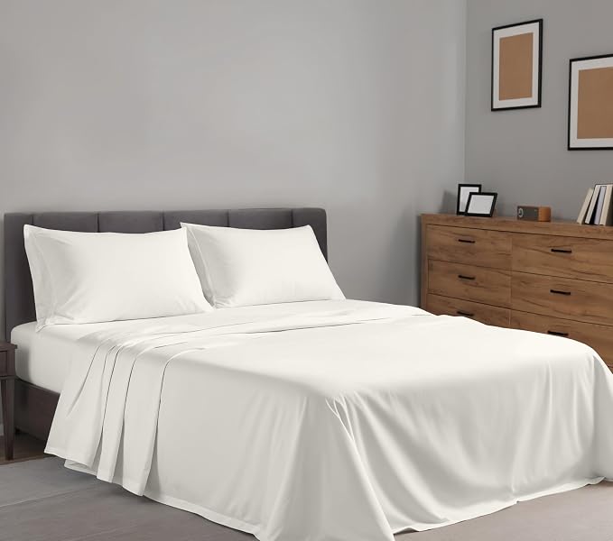 RUVANTI 100% Cotton Sheets – Twin Size Percale Bedding, Cooling & Breathable - Image 2
