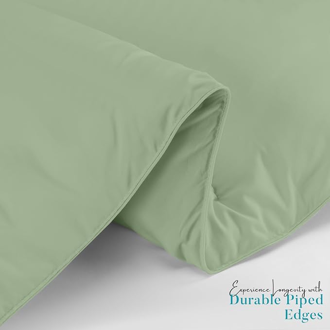 Utopia Bedding Queen Comforter Duvet Insert, Quilted Sage Green Comforter - Image 6
