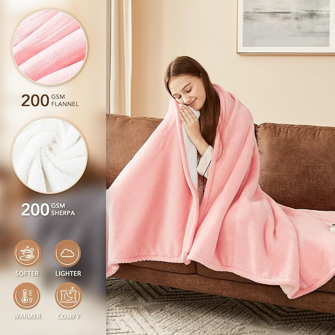 Homemate Electric Heated Blanket Twin Size - Image 2
