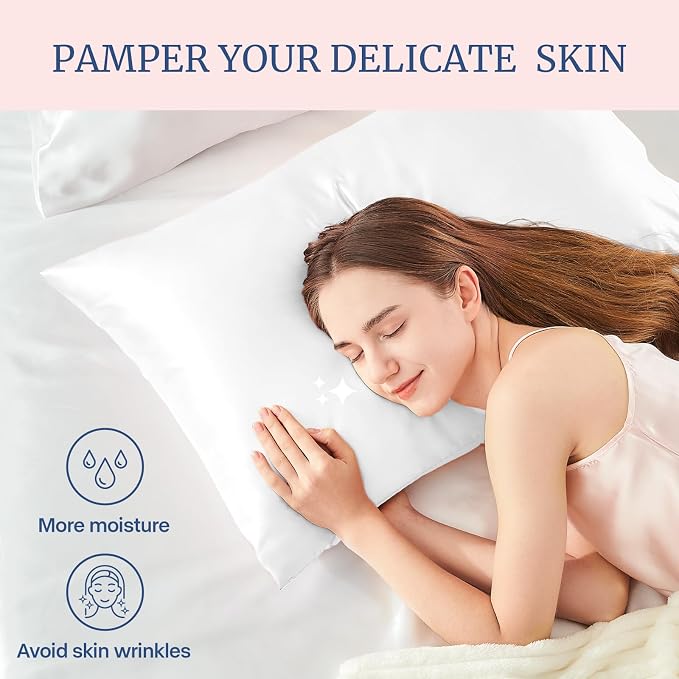 BEDELITE Satin Pillowcase for Hair and Skin, Super Soft and Cooling Similar to - Image 3