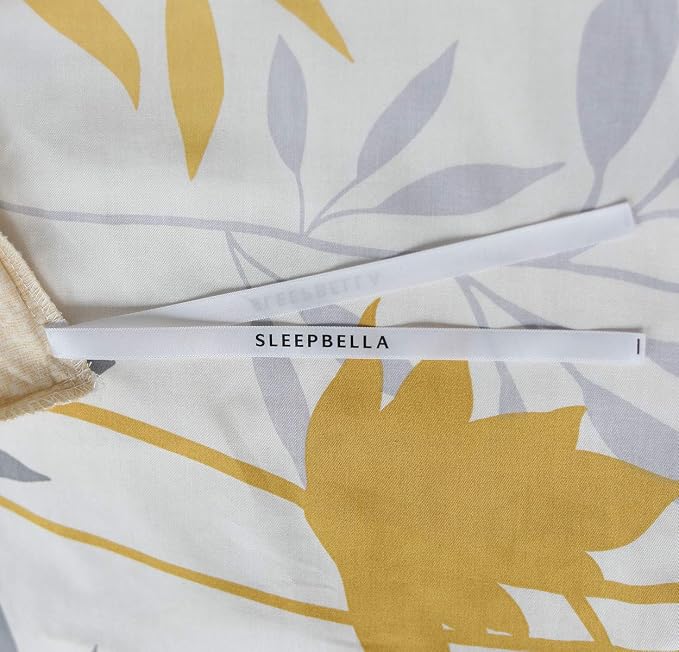 SLEEPBELLA Duvet Cover King Size, 600 Thread Count Cotton Grey Branches and - Image 7