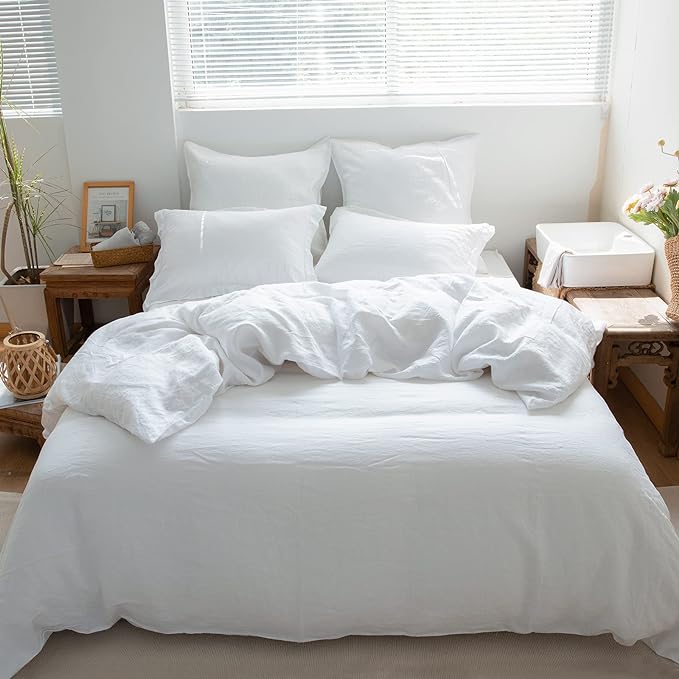 Simple&Opulence 100% Linen Duvet Cover Set 2pcs Basic Style Natural French by SimpleOpulence