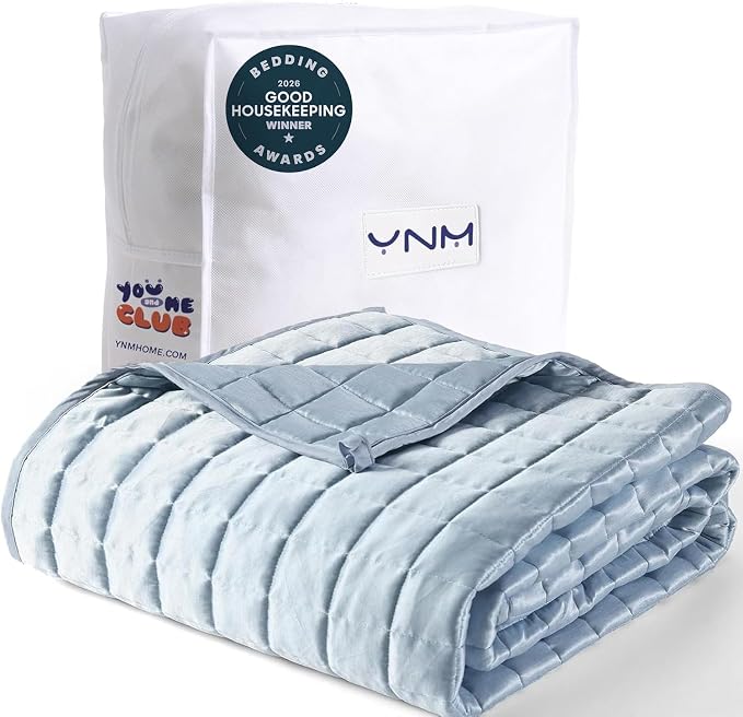 YnM Cooling Weighted Blanket for Adults, 25lbs Heavy Bed Throw Comforter by YNM