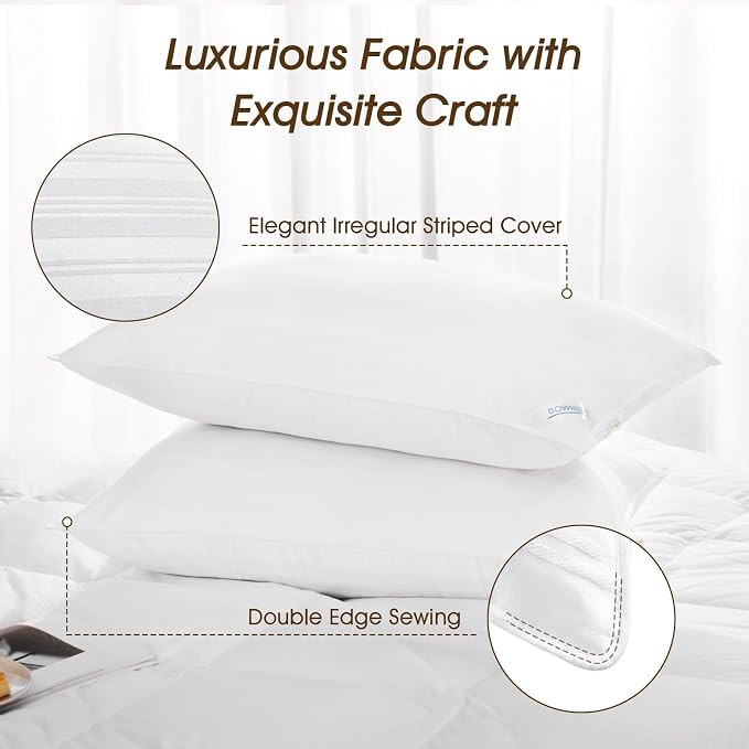 downluxe Down Alternative Pillows Standard Size Set of 2 - Image 7