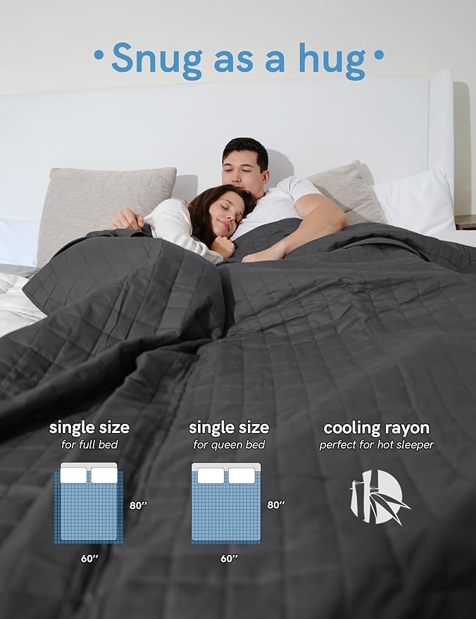 YnM Exclusive Cooling Weighted Blanket, Smallest Compartments - Image 5