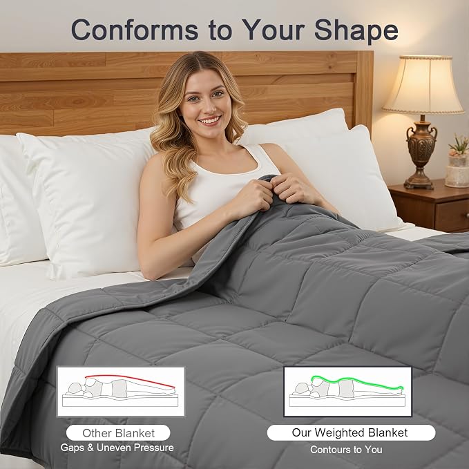 Smart Queen Weighted Blanket for Adults and Couple Queen Size Large Soft Heavy - Image 4
