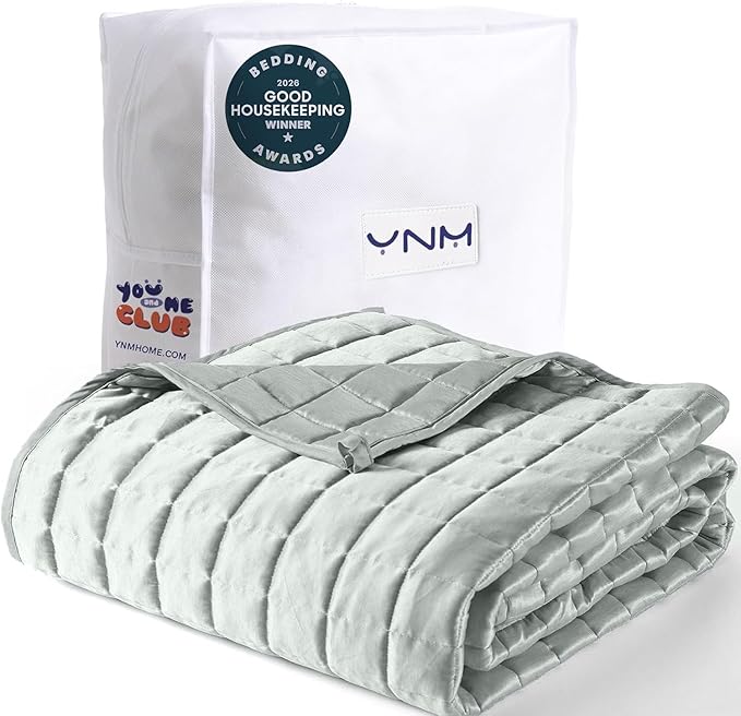 YnM Cooling Weighted Blanket for Adults, 12lbs Heavy Bed Throw Comforter by YNM