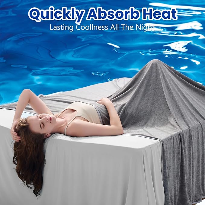 Topcee Cooling Blanket for Night Sweats Absorbs Heat to Keep Adults, Children - Image 2