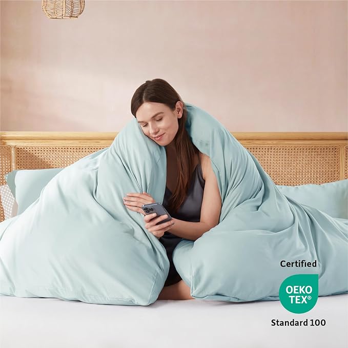 Nestl Light Blue Duvet Cover King Size - Image 3
