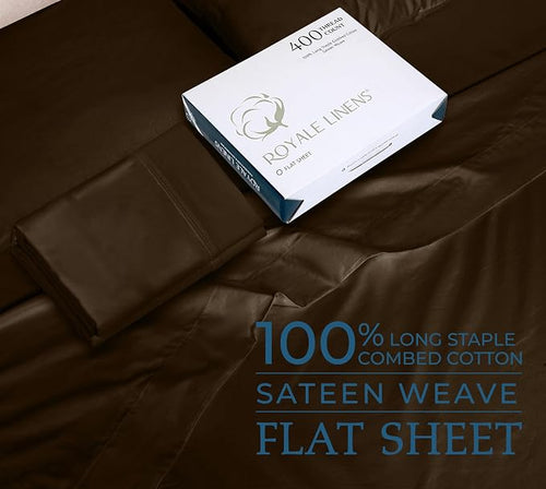 400 Thread Count 100% American Grown Cotton Flat Sheet - Image 2