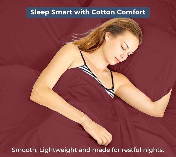Royale Linens 100% Organic Cotton Queen Flat Sheet Only - Image 9