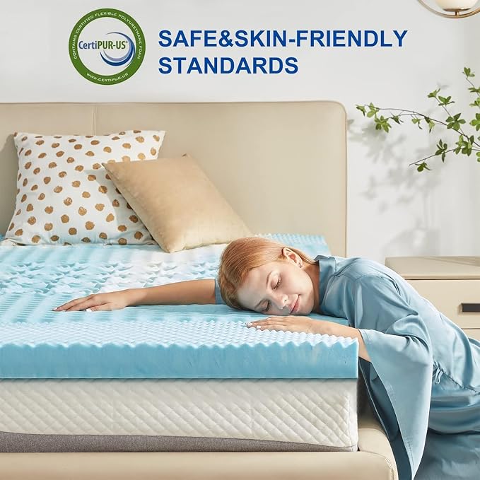 SINWEEK 1.5 Inch Memory Foam Mattress Topper Twin XL, Twin Extra Long Mattress - Image 4