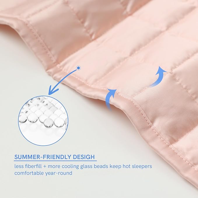 YnM Cooling Weighted Blanket for Adults, 12lbs Heavy Bed Throw for One Person - Image 5