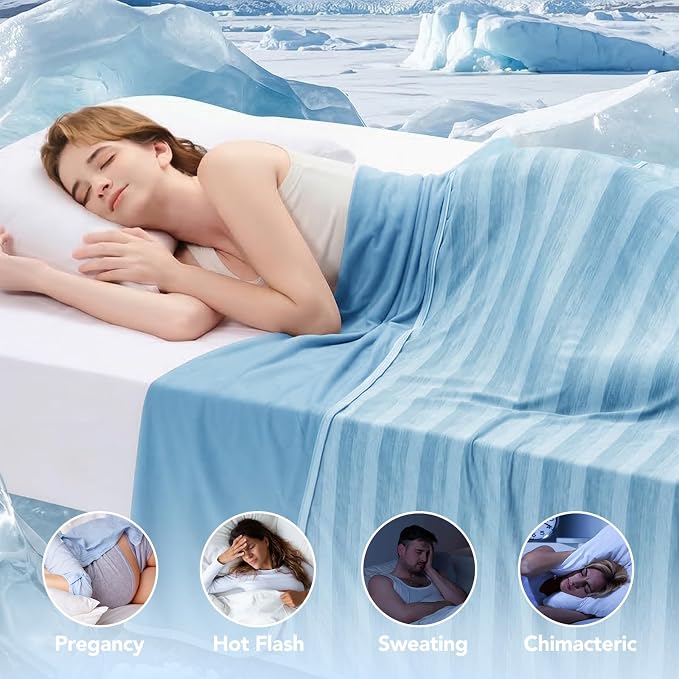 GOHERO Cooling Blanket Queen Size- 90"x90" Summer Cooling Throw Blanket - Image 4