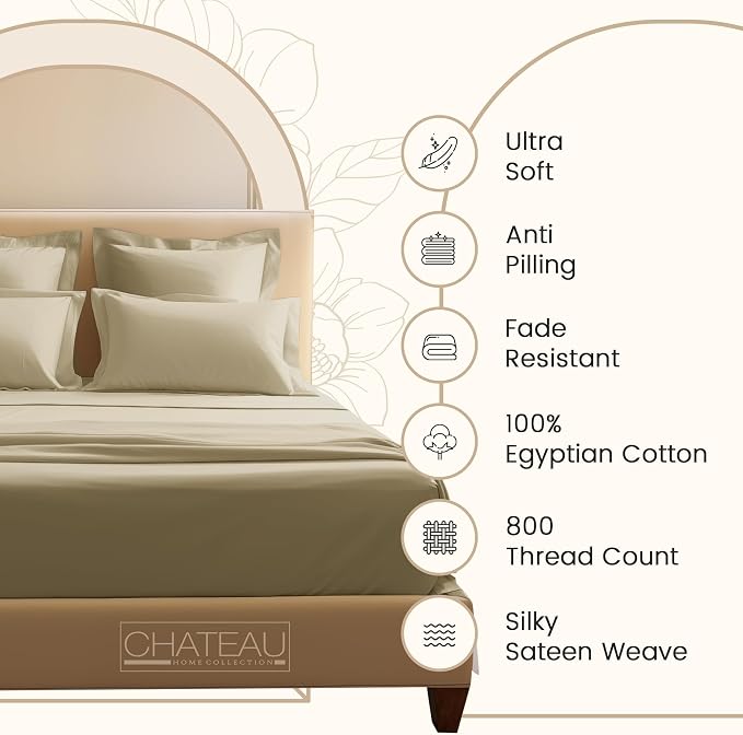 Bed Sheets King Size Sheets Set, 800 Thread Count Sateen Weave King Size - Image 4