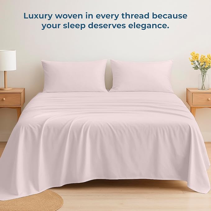 Royale Linens 100% Organic Cotton Twin Flat Sheet Only - Image 6