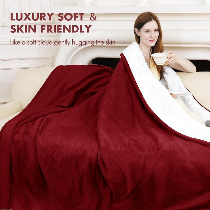 Electric Heated Throw Blanket 50" x 60" - Image 4