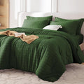 MUXHOMO 5 Pieces Twin XL Comforter Set, Seersucker Bed in a Bag Twin XL Size by MUXHOMO
