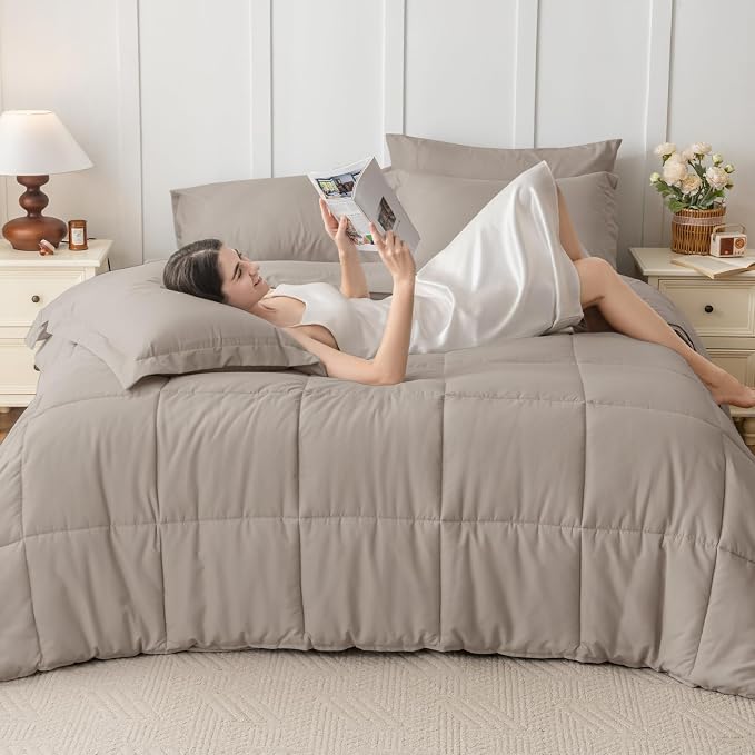 JOLLYVOGUE Queen Comforter Set, Ultra-Soft Bed in a Bag Queen Size 7 Pieces - Image 7