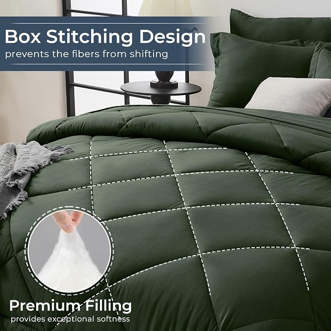 HEVUMYI Army Green Full Comforter Set - Image 4