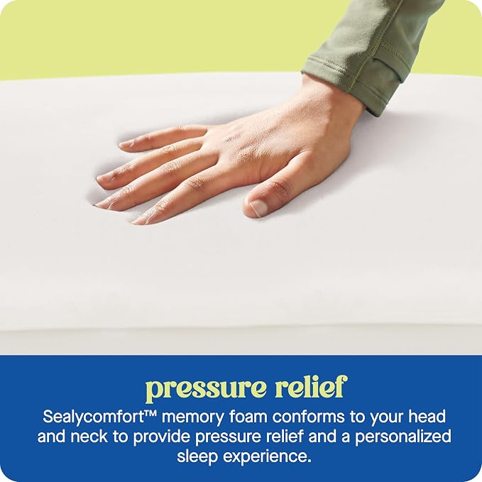 Sealy Dreamlife Queen Size Memory Foam Cooling Pillow - Image 4