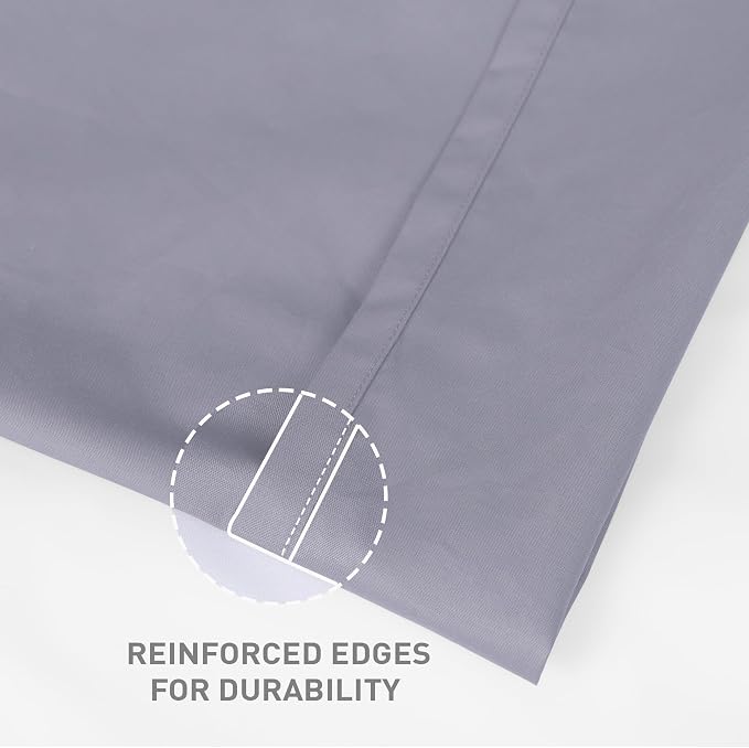 Full Size Flat Sheet 4 Pack, 100% Cotton Percale Flat Bed Sheet, Breathable & - Image 3