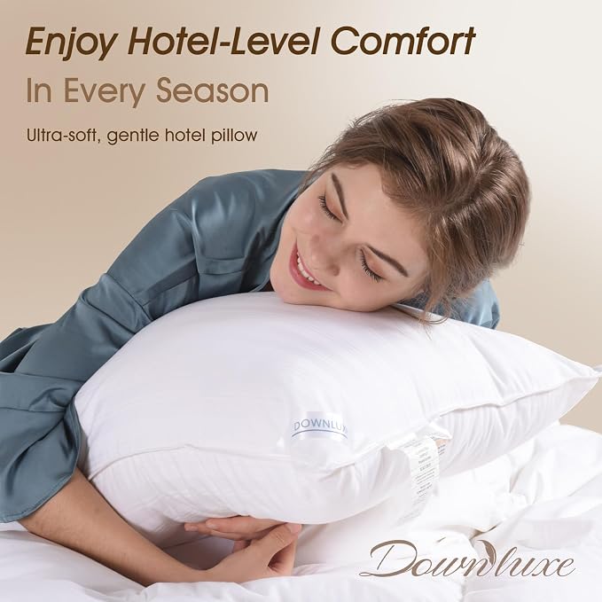 downluxe Down Alternative Pillows Queen Size Set of 2 - Image 2