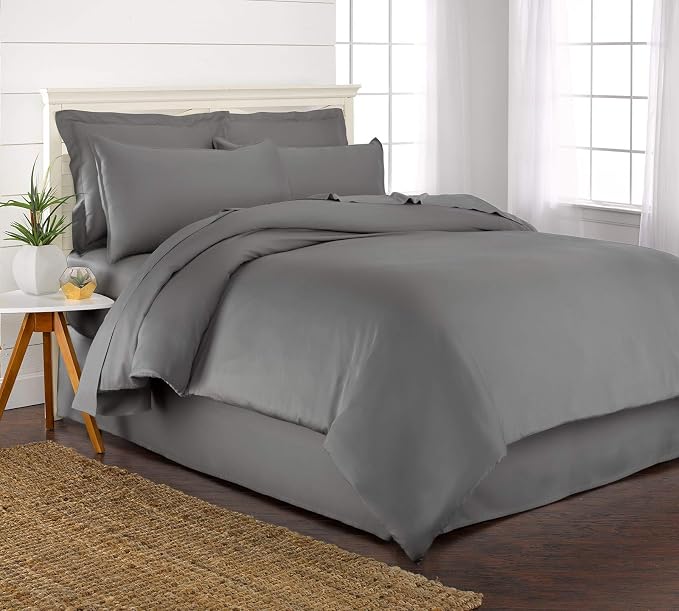 Queen Duvet Cover by Pure Bamboo, 3 Piece Set, Genuine 100% Organic Viscose by PureBamboo