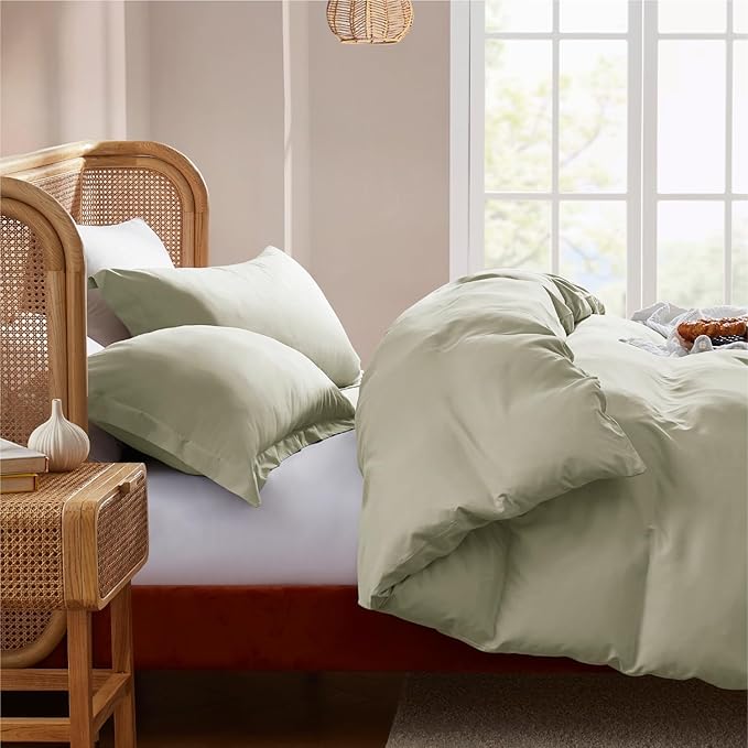 Nestl Light Sage California King Duvet Cover Sets - Image 7