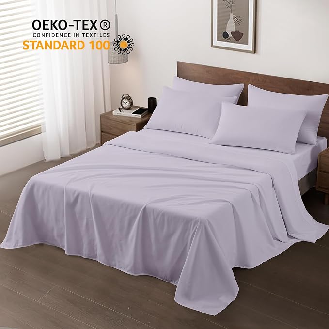 Maple&Stone Full Flat Sheet 6 Pack, Premium Soft & Breathable, Brushed - Image 3