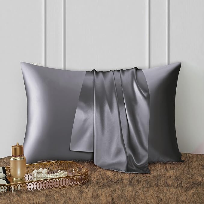 DISANGNI Silk Set: 22 Momme 100% Natural Mulberry Silk Pillow Case & Eye Mask - Image 2