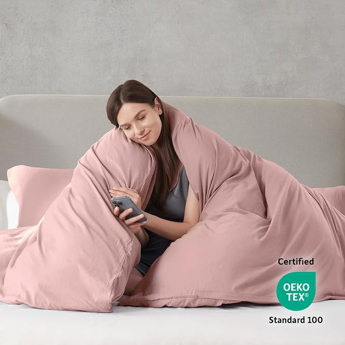 Nestl Blush Pink California King Duvet Cover Sets - Image 3