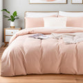 NEXHOME PRO 100% Washed Cotton Duvet Cover King Size, Linen Feel Textured by NEXHOMEPRO