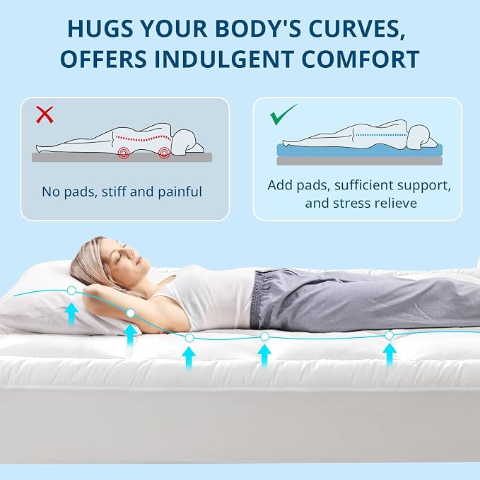 YUGYVOB California King Mattress Topper Extra Thick, and Breathable Mattress - Image 6