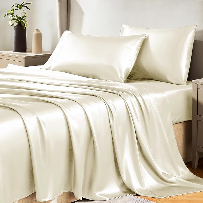 CozyLux Satin Sheets King Size Sheet Set by CozyLux