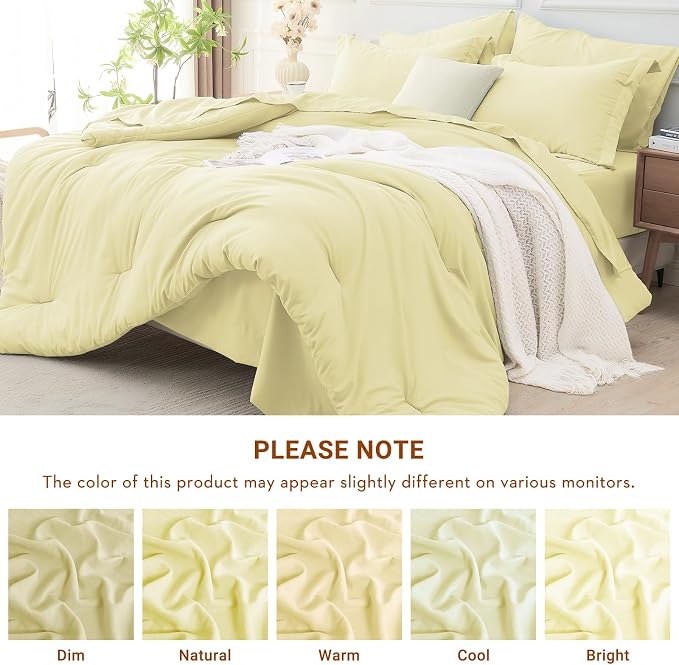 MUXHOMO 7 Pieces Full Comforter Set, Soft Bed in a Bag Full Size, All Season - Image 6
