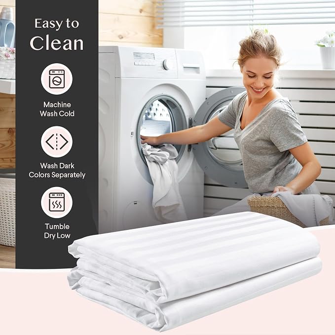 FAUNNA 600TC 100% Cotton Pillow Protectors, Standard Size, 4 Pack, Oeko-TEX - Image 5